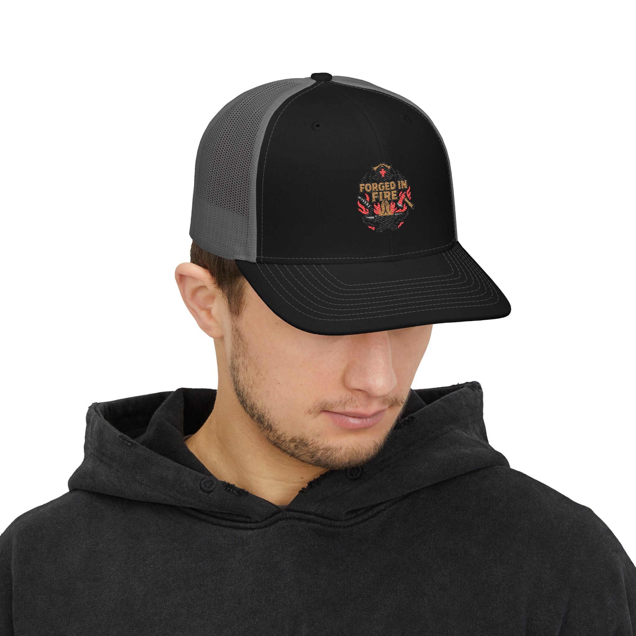 Forged in Fire Embroidered Trucker Cap