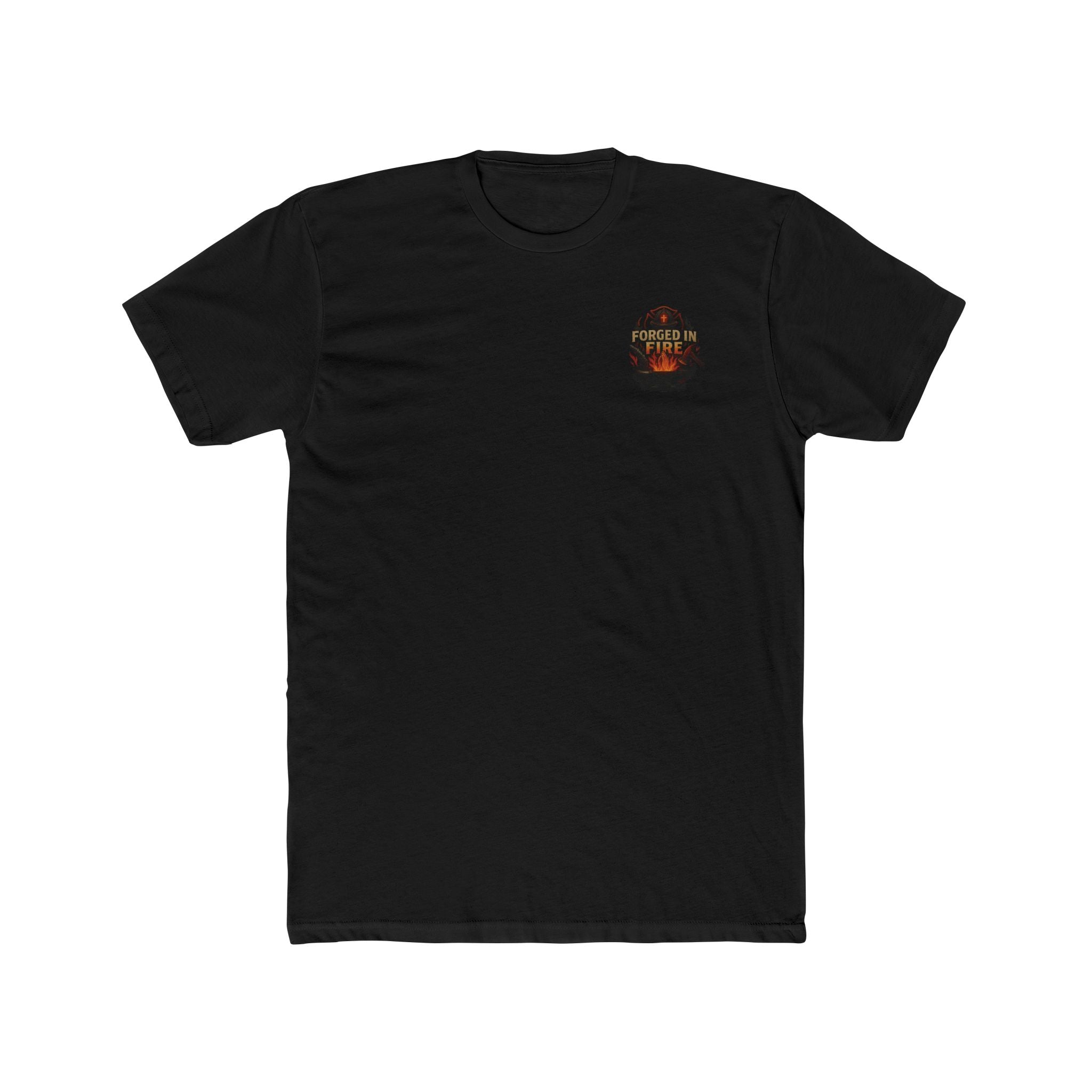 'The Strongest Steel Is Forged In The Hottest Fires' Graphic Tee — Skeleton Blacksmith Design