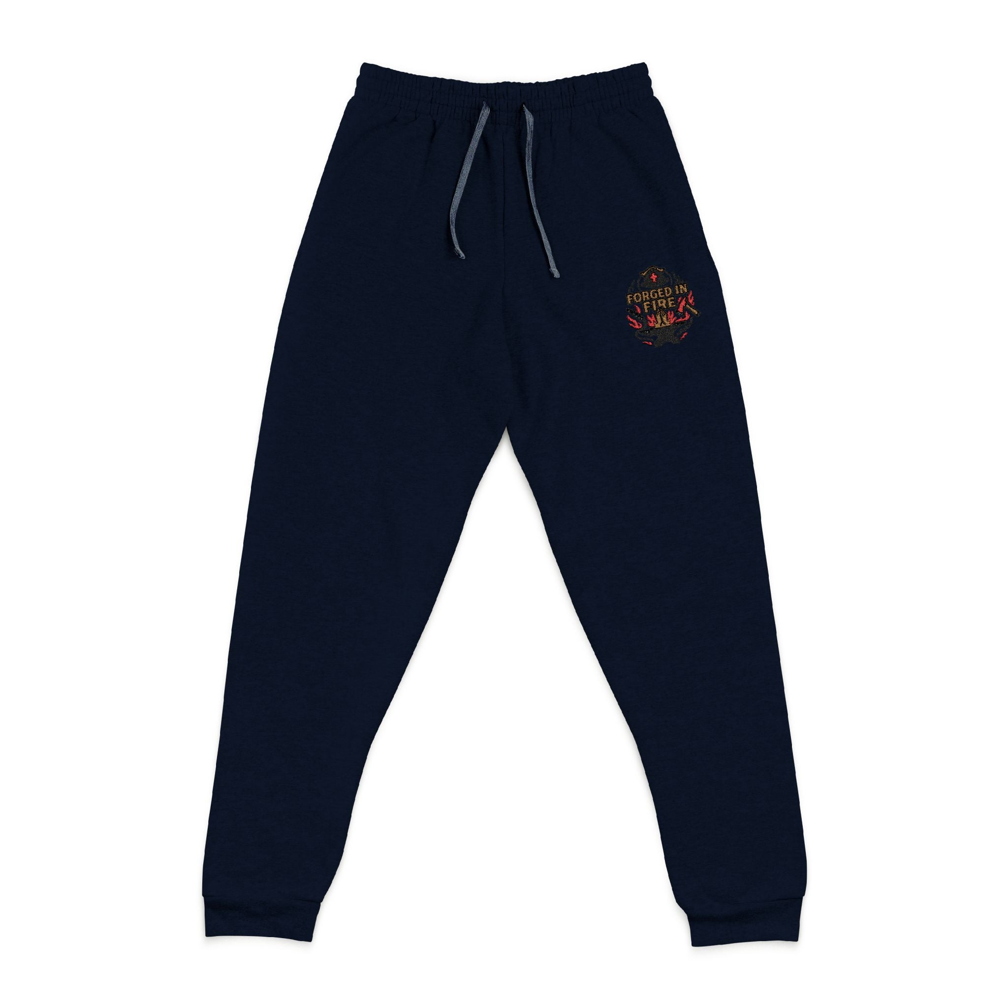 Embroidered Dark Charcoal Joggers — Forged In Fire Branded