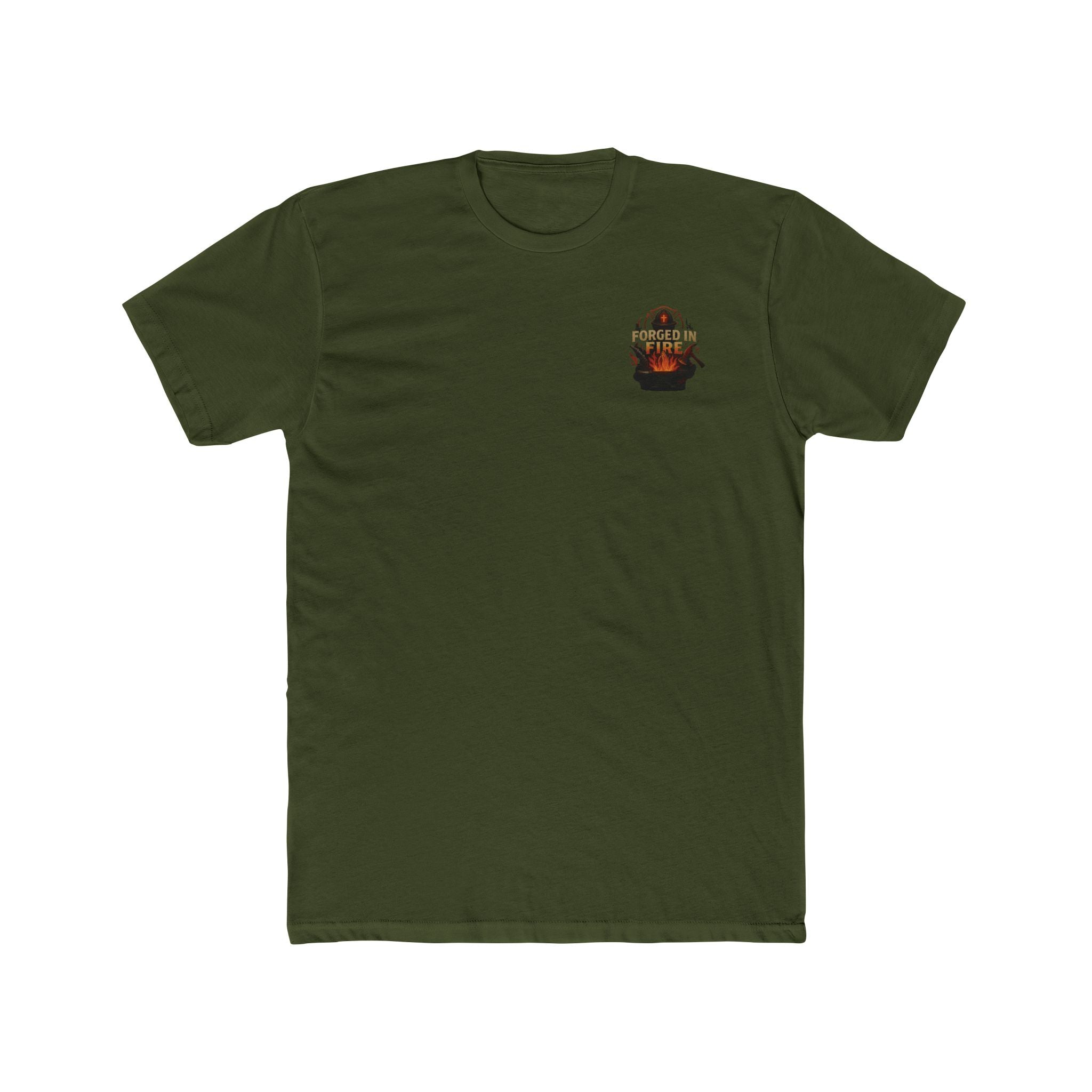 'The Strongest Steel Is Forged In The Hottest Fires' Graphic Tee — Skeleton Blacksmith Design