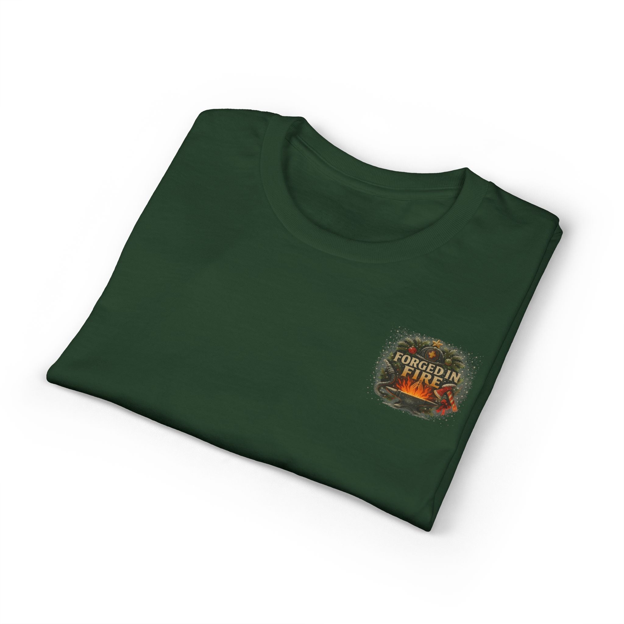 Merry Christmas Nativity Firefighter T-Shirt – “The Original Firefighter” Holiday Tee