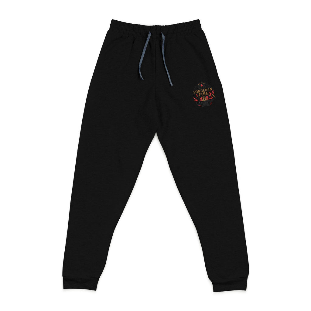 Embroidered Dark Charcoal Joggers — Forged In Fire Branded