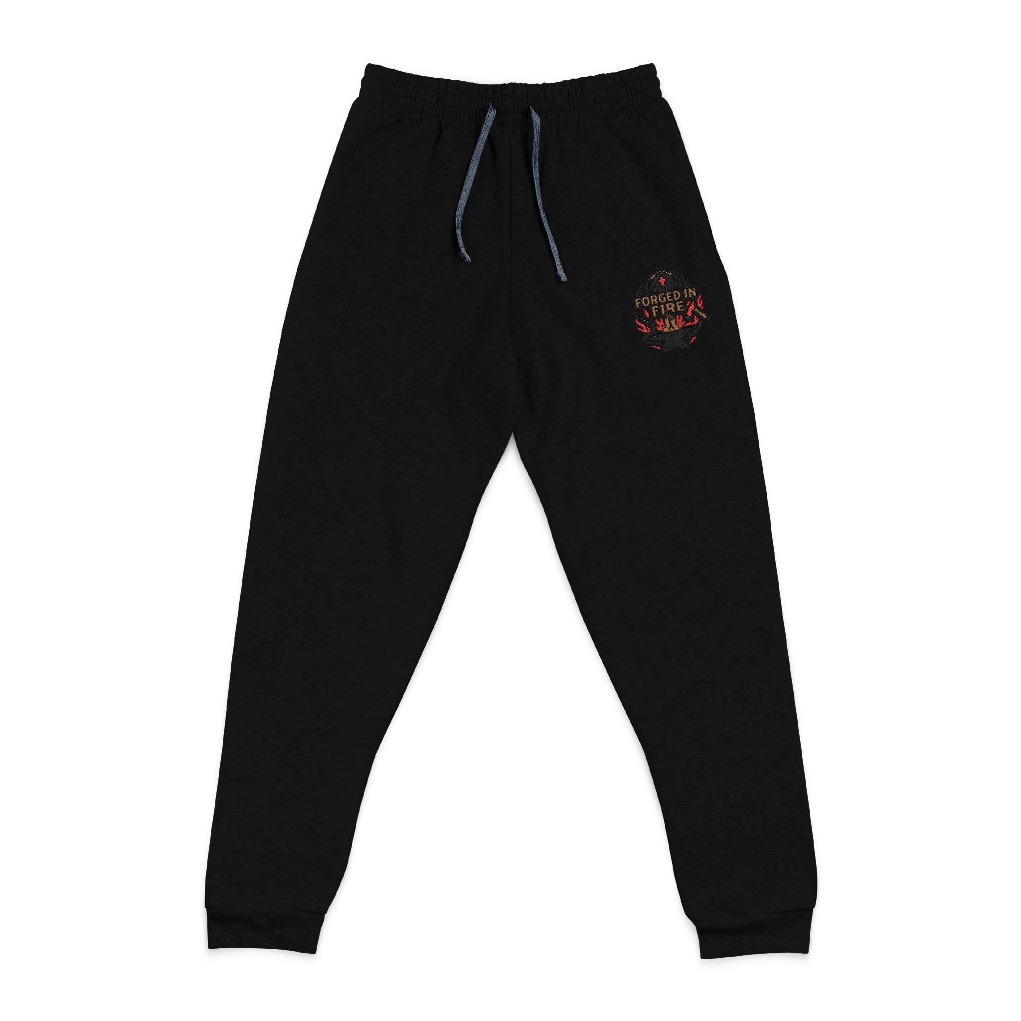 Embroidered Dark Charcoal Joggers — Forged In Fire Branded