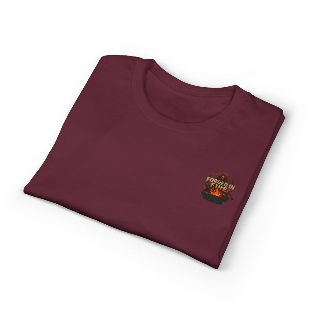 Forged In Fire — Strong Women Firefighter Tee