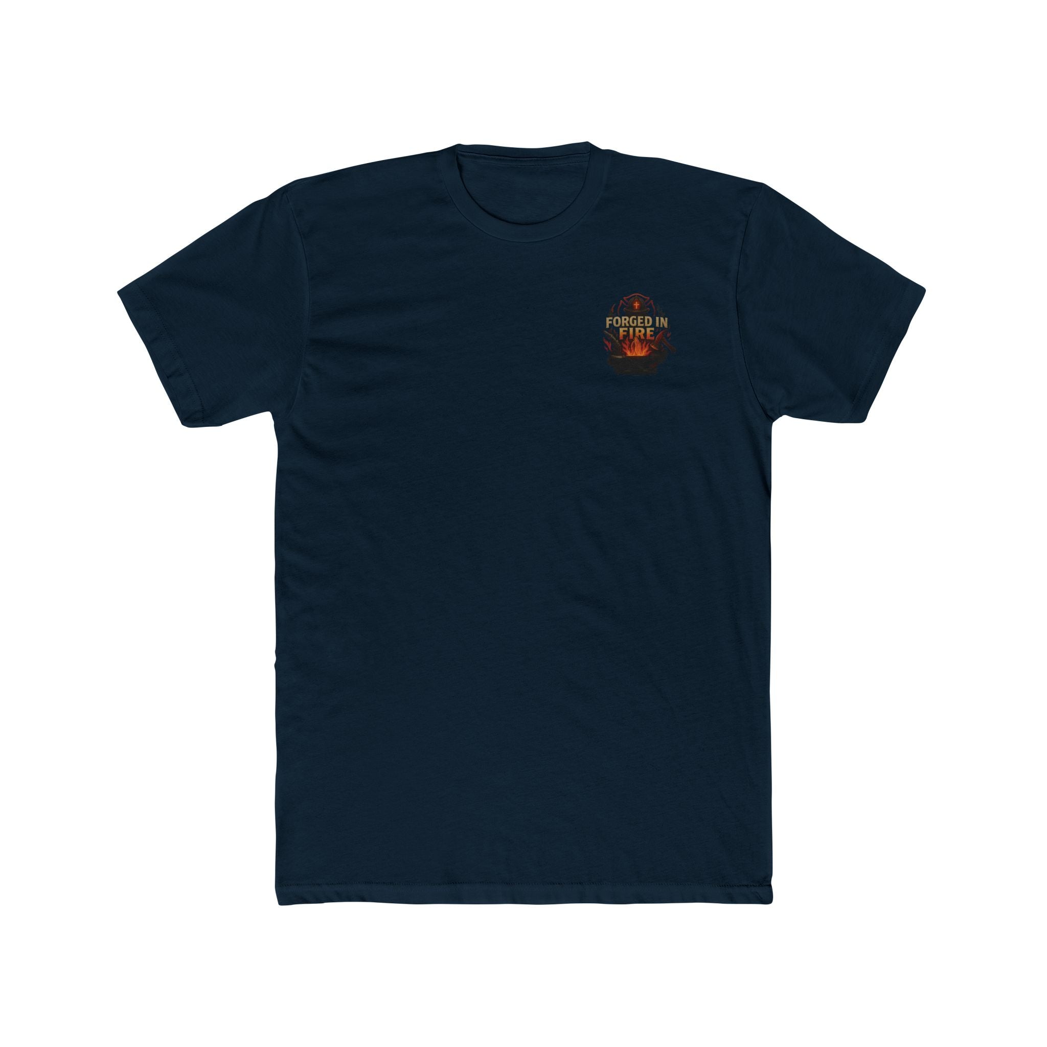 'The Strongest Steel Is Forged In The Hottest Fires' Graphic Tee — Skeleton Blacksmith Design