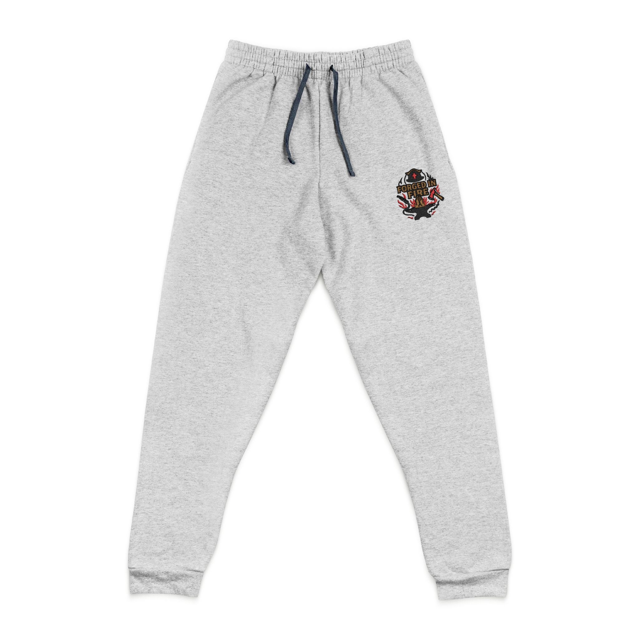 Embroidered Dark Charcoal Joggers — Forged In Fire Branded
