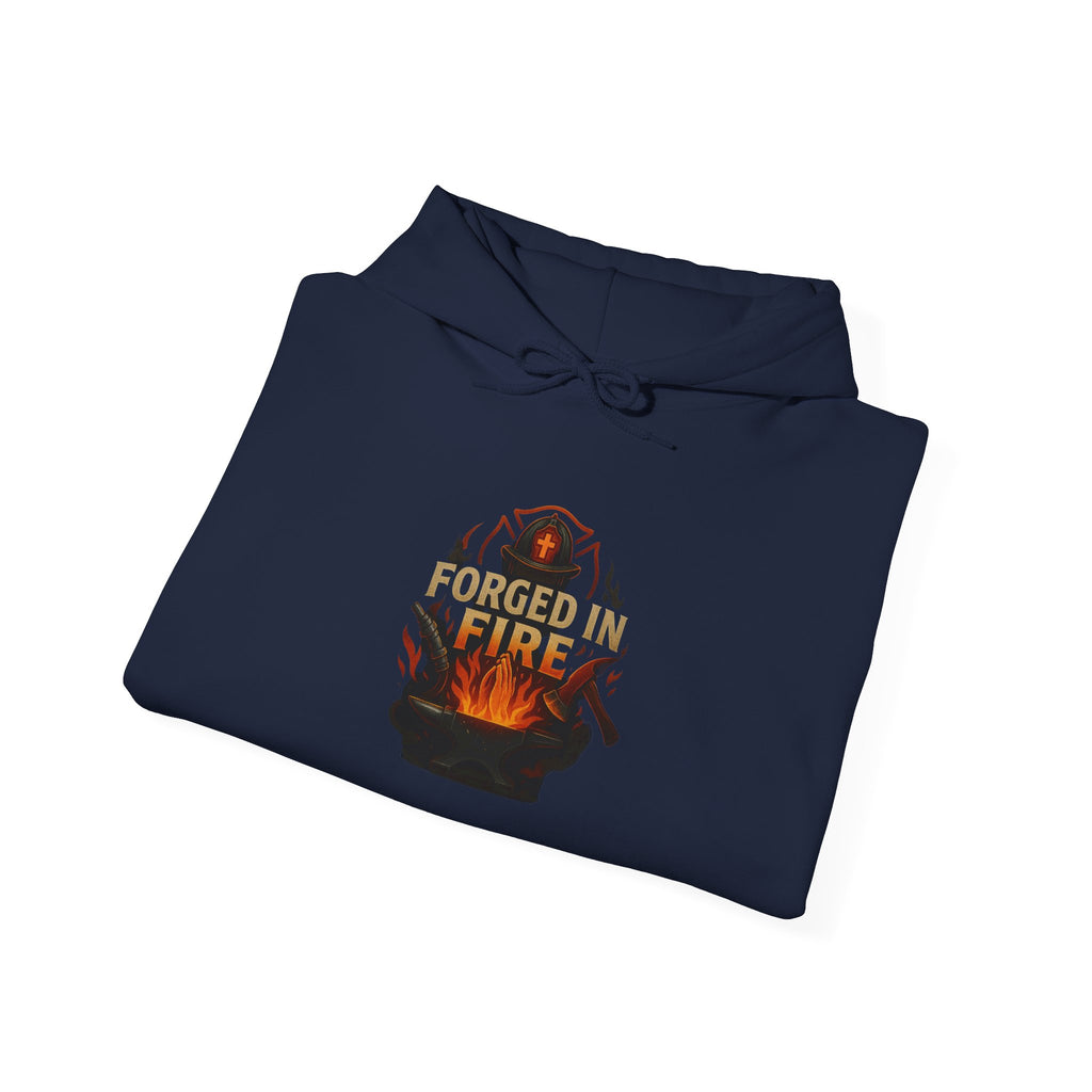 Forged in Fire Hoodie - Forcin' Doors and Sherkin' Chores