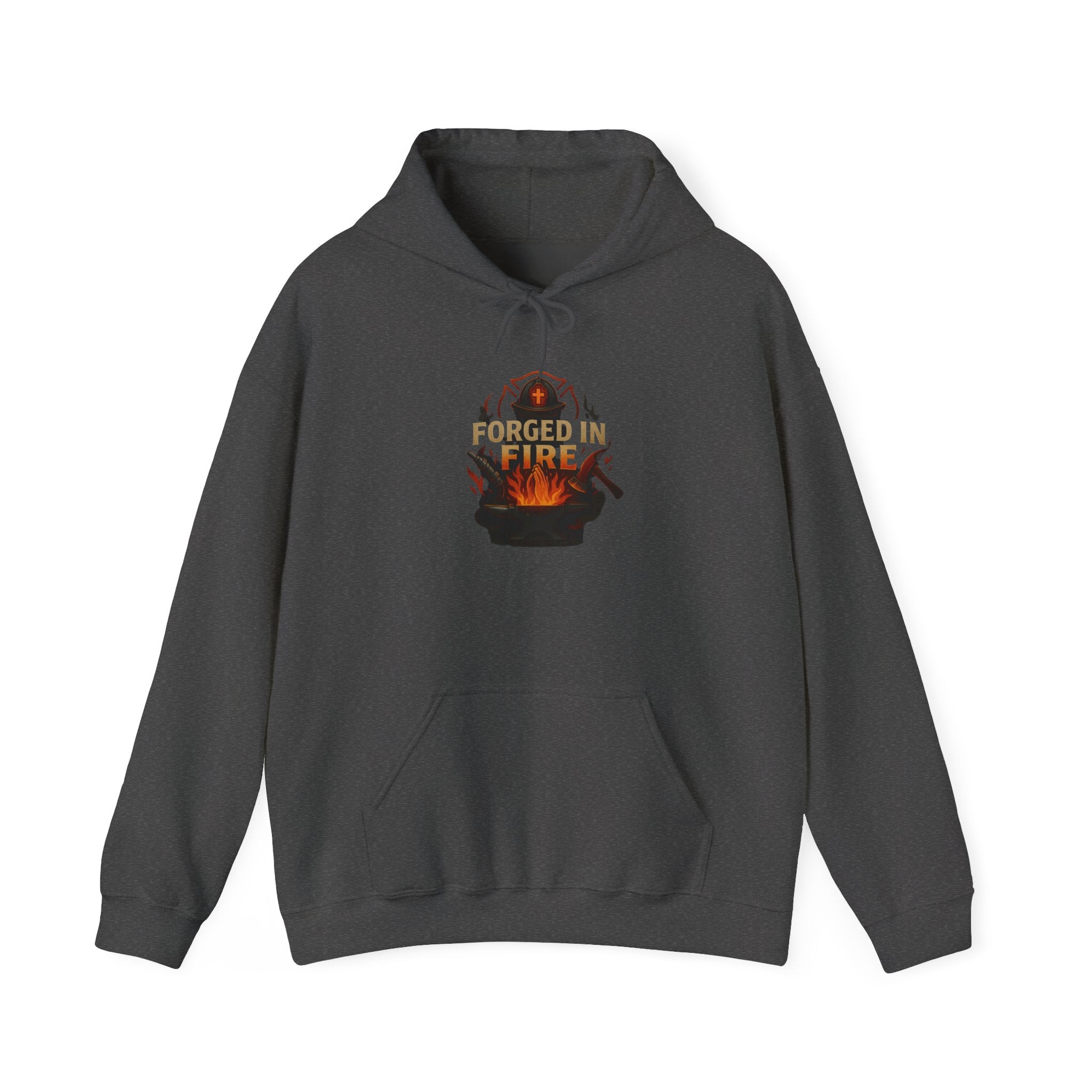 Forged in Fire Hoodie - Forcin' Doors and Sherkin' Chores