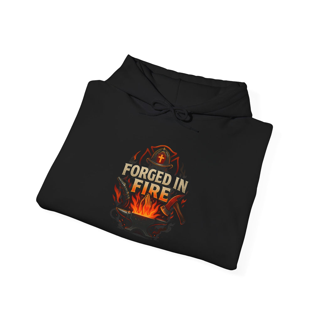 Hoodie — Forged in Fire Graphic Pullover (“The Strongest Steel is Forged in the Hottest Fires"” Back Design)