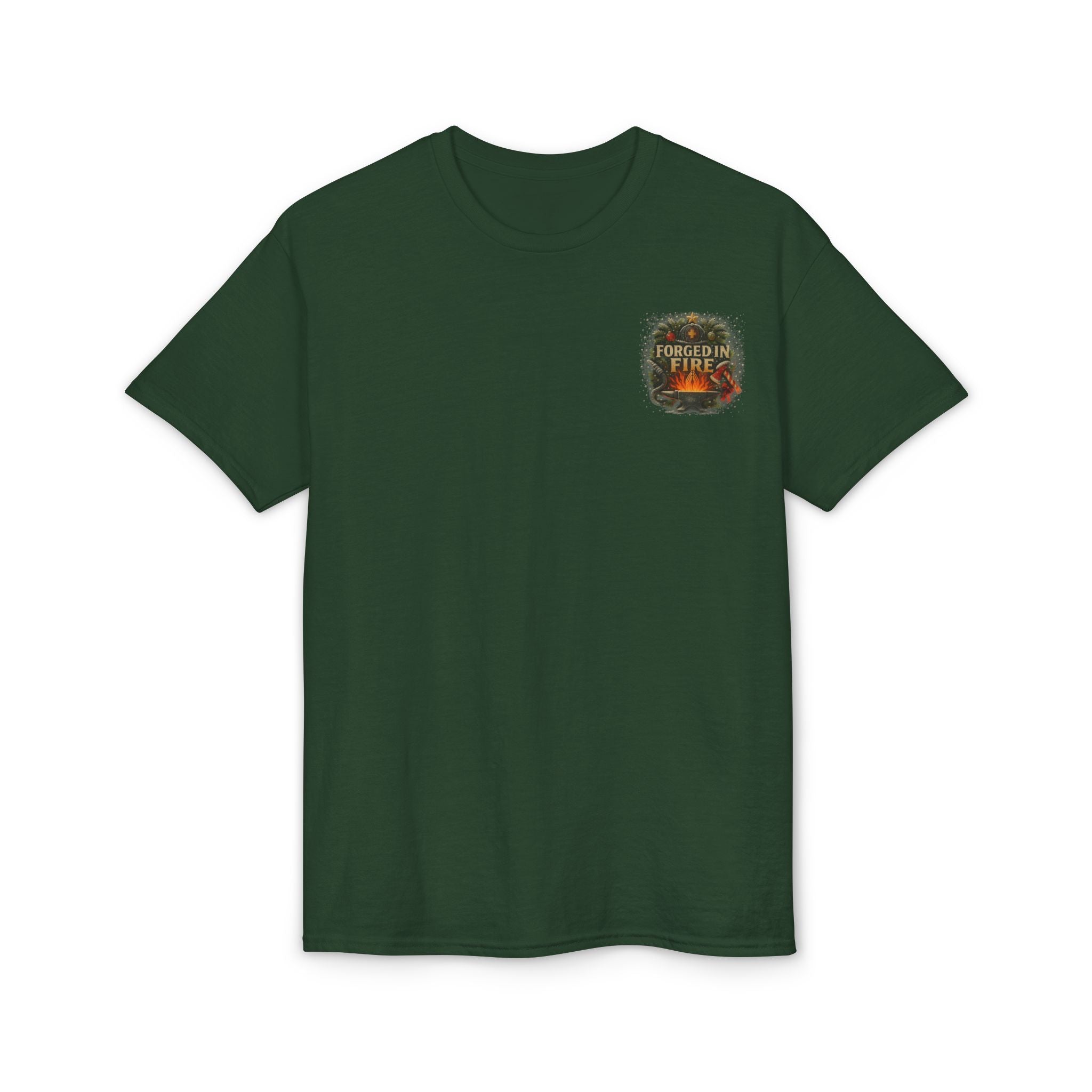 Merry Christmas Nativity Firefighter T-Shirt – “The Original Firefighter” Holiday Tee