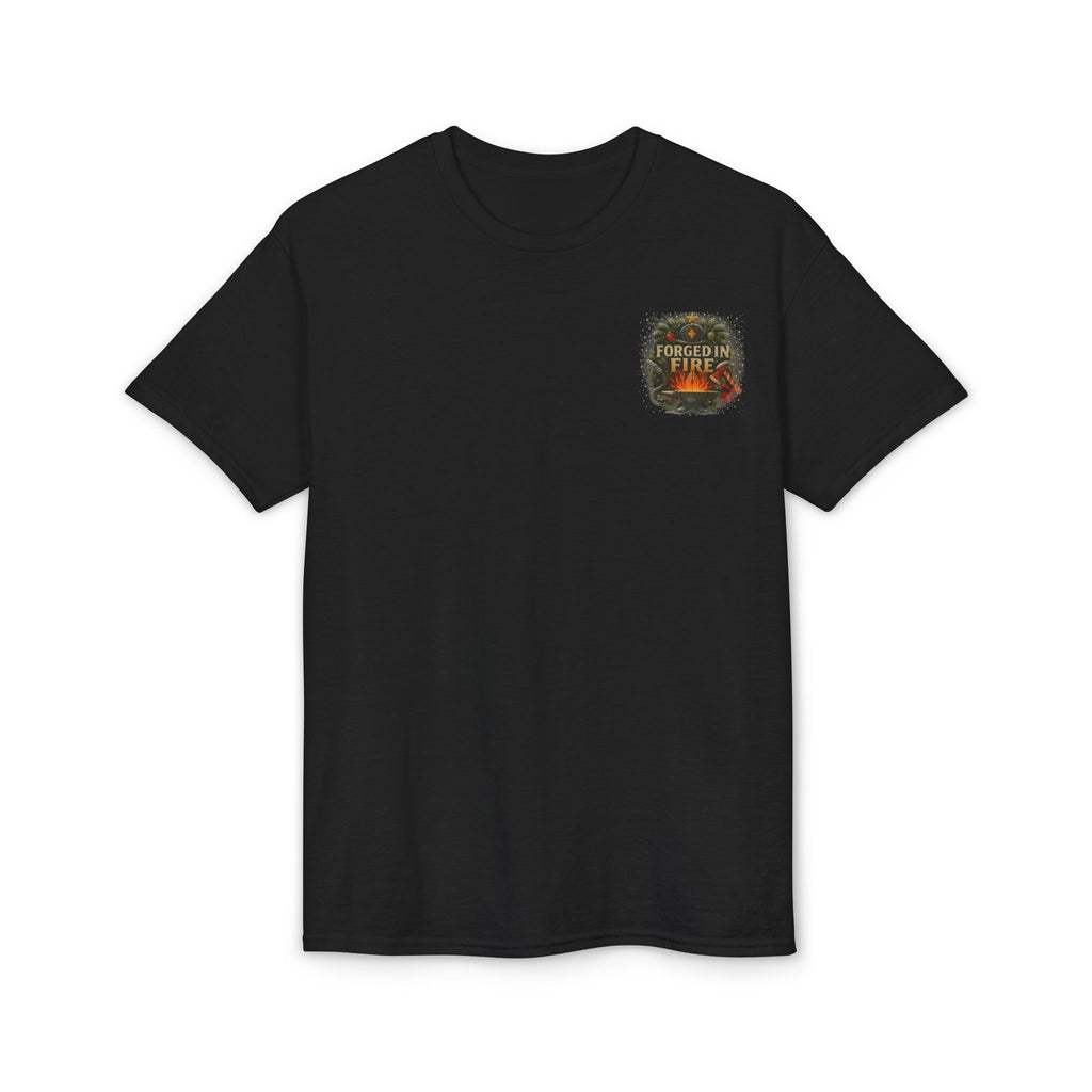 Merry Christmas Nativity Firefighter T-Shirt – “The Original Firefighter” Holiday Tee