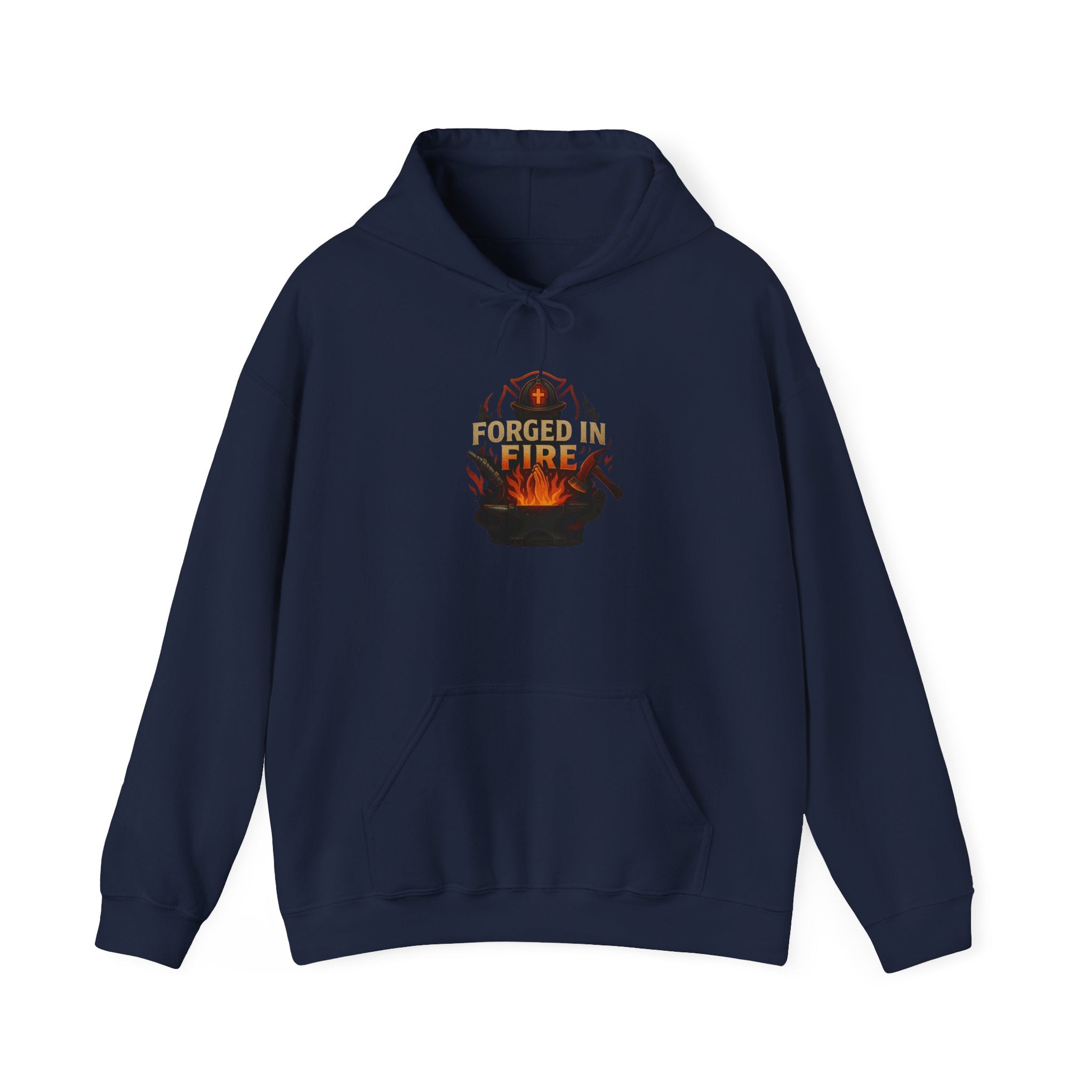 Forged in Fire Hoodie - Forcin' Doors and Sherkin' Chores