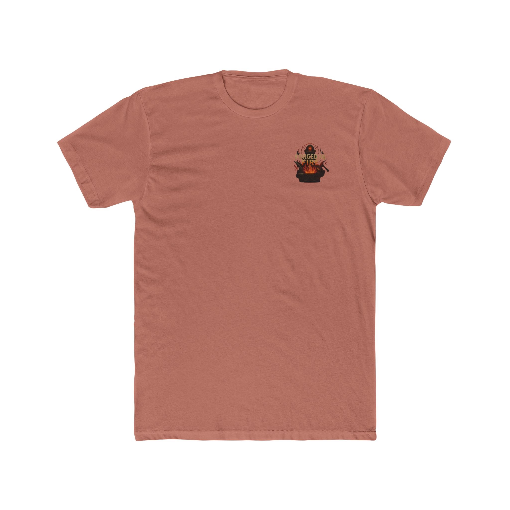 'The Strongest Steel Is Forged In The Hottest Fires' Graphic Tee — Skeleton Blacksmith Design