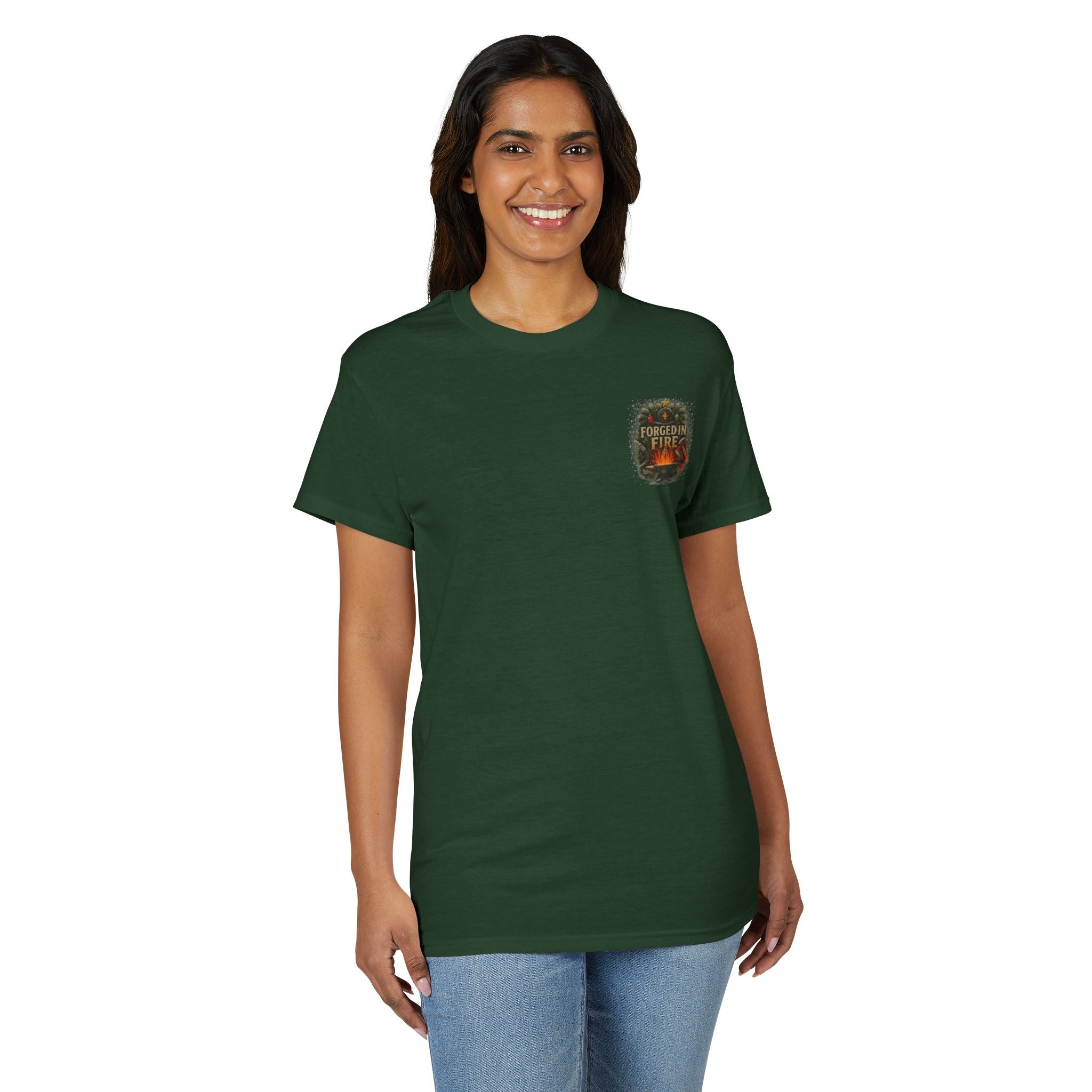 Merry Christmas Nativity Firefighter T-Shirt – “The Original Firefighter” Holiday Tee