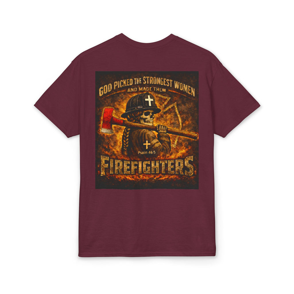 Forged In Fire — Strong Women Firefighter Tee