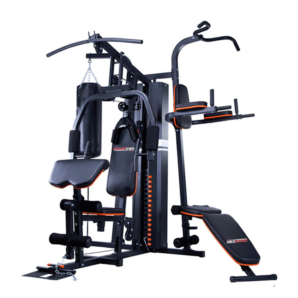 NNEDPE Multi Station Home Gym 150lbs Weights Punching Bag